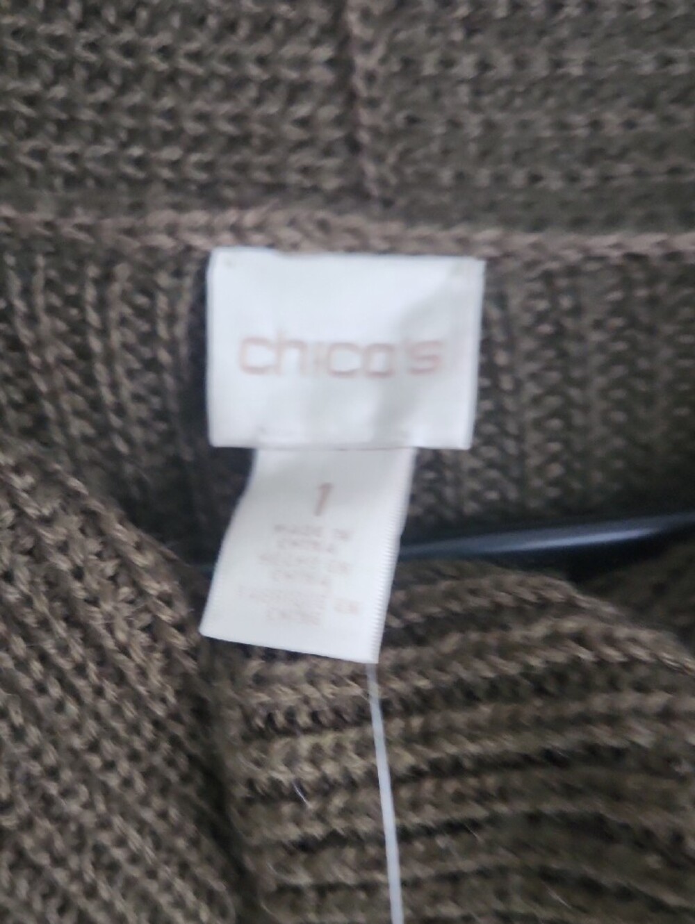 Chico's Olive Green Johanna Sweater Vest - Picture 4 of 8